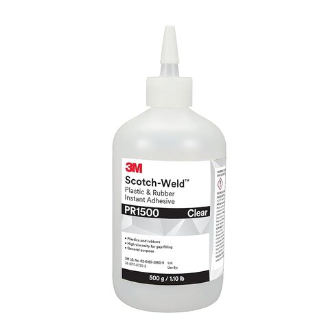 3M Scotch-Weld Plastic & Rubber Instant Adhesive PR1500, Clear, 20 Gram Bottle in Kuwait