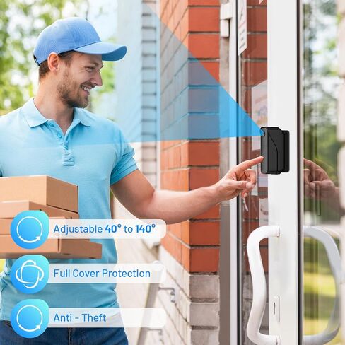 Angle Adjustable Doorbell Mount for Blink Video Doorbell Camera (1st & 2nd Gen), 40-140° Wide Viewing Angle, Mounting Bracket Accessories for Home, Apartment & Dorm - Black in Saudi Arabia