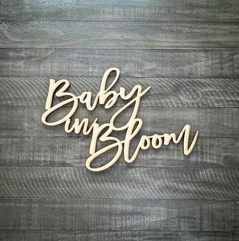 لافتة Baby in Bloom للخلفية، لافتة خشبية لحفلة استحمام الطفل للصبي/الفتاة، ديكورات استحمام الطفل تكشف عن الجنس خلفية خلفية التصوير الفوتوغرافي للحفلات in Kuwait