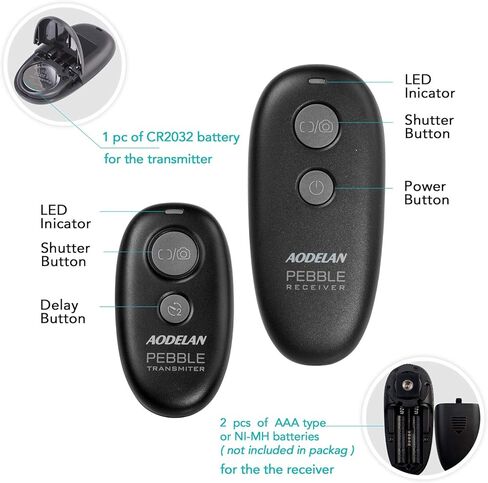Camera Wireless Shutter Release, Remote Control Trigger Compatible with Nikon Df, Z7, Z7 II, Z6, Z9, D750, D850, D5600, Coolpix P1000, P950; Replaces Nikon MC-DC2, MC-30, MC-36A in Kuwait