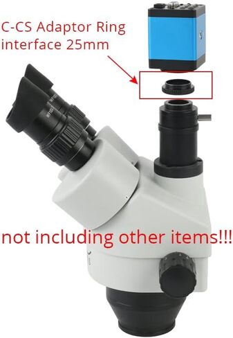 JOEBO مجموعة المجهر 2 قطعة C-Mount 5mm تمديد أنبوب محول C-CS جبل محول حلقة فاصل لعدسة CCTV، C-CS جبل محول محولات عدسة المجهر in Kuwait