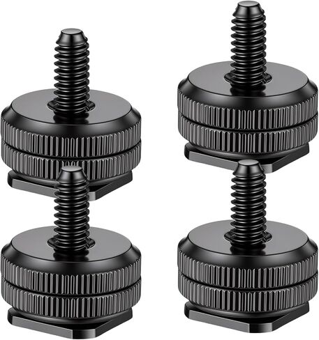 Camera Hot Shoe Mount to 1/4"-20 Tripod Screw Adapter Compatible with Versatile Flash Hot Shoe Mounts for DSLR Camera Rigs, Tripods, Mounting Accessories (4 Pcs) in Kuwait