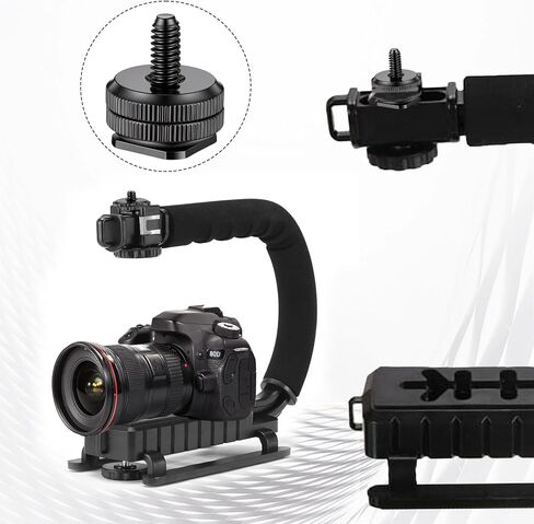 Camera Hot Shoe Mount to 1/4"-20 Tripod Screw Adapter Compatible with Versatile Flash Hot Shoe Mounts for DSLR Camera Rigs, Tripods, Mounting Accessories (4 Pcs) in Kuwait