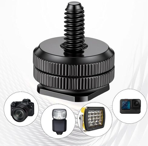Camera Hot Shoe Mount to 1/4"-20 Tripod Screw Adapter Compatible with Versatile Flash Hot Shoe Mounts for DSLR Camera Rigs, Tripods, Mounting Accessories (4 Pcs) in Kuwait