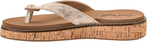 Corkys Footwear Off the Deep End Women’s Thong Flip Flop – With Cushioned EVA Insoles for Comfort, A Metal Domae Accent, and a Cork Wrapped 1-Inch Heel in Kuwait
