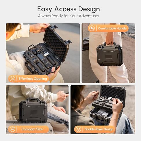 STARTRC PHOTO OSMO Pocket 4/3 Hard Case, Double-layer Waterproof Hard Case for DJI Pocket 3/4 Creator Combo Accessories, Multifunctional Large Capacity Storage Bag in Kuwait