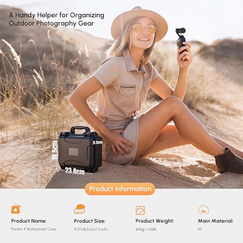 STARTRC PHOTO OSMO Pocket 4/3 Hard Case, Double-layer Waterproof Hard Case for DJI Pocket 3/4 Creator Combo Accessories, Multifunctional Large Capacity Storage Bag in Kuwait