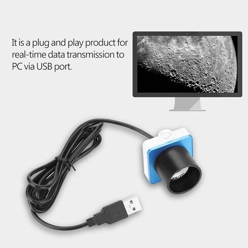 عدسة تلسكوب 1.25 بوصة، عدسة إلكترونية رقمية للتلسكوب، كاميرا عدسة إلكترونية بمنفذ USB للتصوير الفلكي in Kuwait