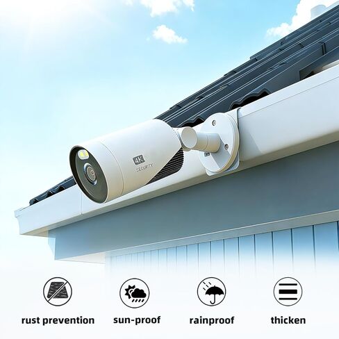 2 حزمة حامل مزراب لكاميرا Eufy Solocam S340/E30/E42 وكاميرا 4G LTE Cam S330، دعامة كاميرا أمان من الفولاذ المقاوم للصدأ باللون الأبيض in Kuwait