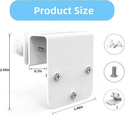 2 حزمة حامل مزراب لكاميرا Eufy Solocam S340/E30/E42 وكاميرا 4G LTE Cam S330، دعامة كاميرا أمان من الفولاذ المقاوم للصدأ باللون الأبيض in Kuwait