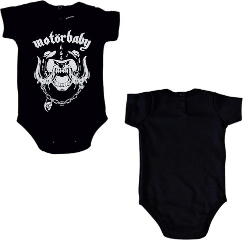 Metalhead in Training: Classic Band Emblem Baby Bodysuit in Saudi Arabia