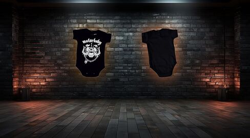 Metalhead in Training: Classic Band Emblem Baby Bodysuit in Saudi Arabia