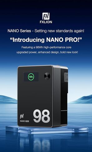 بطارية SONGING FXLION Nano PRO 98WH V-Mount، 14.4 فولت، ليثيوم أيون، أقصى إخراج 156 وات، USB-C PD100W، صنبور D مزدوج، شاشة LCD، للكاميرات والأضواء وأجهزة الكمبيوتر المحمولة in Kuwait