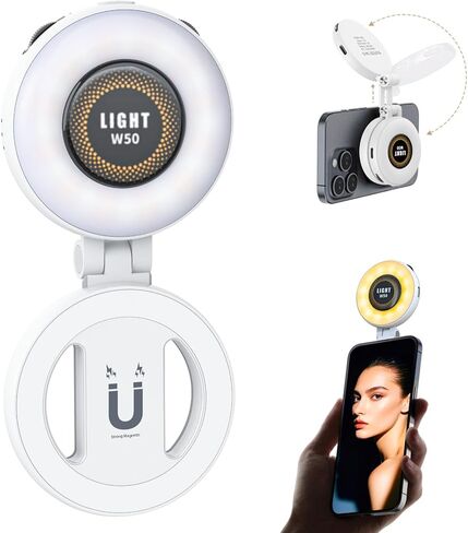 Selfie Light Ring Light for Phone: 90 LED Rechargeable iPhone Fill Lights, Ring Light for Camera Picture, Makeup Photo, Video Conferences, Laptop Use, Zoom Meetings, TikTok, Vlog Photography in Saudi Arabia