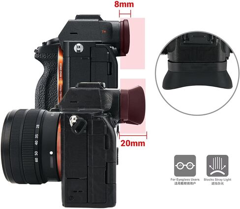 واقي عدسة العين للكاميرا الطويلة لهاتف Sony A1 Alpha 1 ILCE-1 يحل محل كأس العين FDA-EP19 in Kuwait