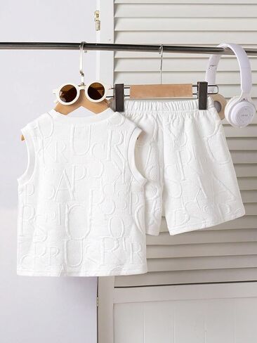 Toddler Baby Boy Clothes Cotton Horse Print Summer Outfits Tank Tops Short Sets 4-8 T in Saudi Arabia