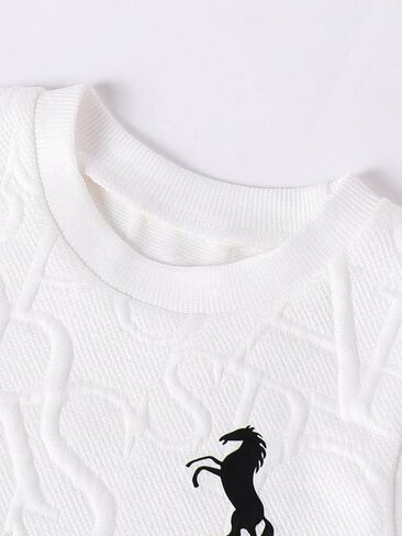 Toddler Baby Boy Clothes Cotton Horse Print Summer Outfits Tank Tops Short Sets 4-8 T in Saudi Arabia
