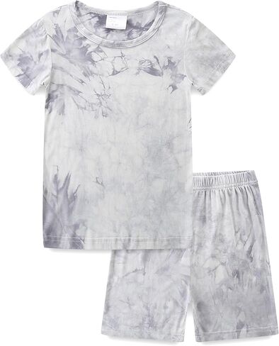 Hikido Toddler Summer Clothes Boys Girls Outfit Soft Rayon Kids Tops Pant Short Sleeve Tie Dye Sets in Saudi Arabia