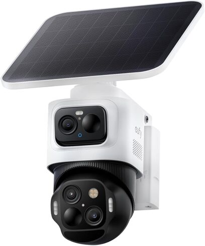 eufy Security eufyCam S4 3-Cam Kit، كاميرا شمسية 4K لاسلكية خارجية، كاميرا ثلاثية العدسات Bullet-PTZ، عرض 360 درجة، مسار Cross-Cam، التعرف على الذكاء الاصطناعي، تكبير 8X، رؤية ليلية ملونة، 0 رسوم شهرية، تخزين محلي in Kuwait