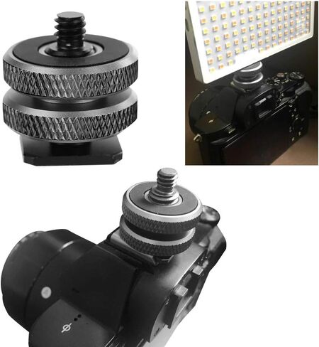 حامل الحذاء البارد، محول من سبائك الألومنيوم بطبقة مزدوجة 1/4 3/8 مع عملية قطع CNC لملحقات فلاش ميكروفون الكاميرا in Kuwait