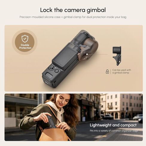 STARTRC PHOTO Osmo Pocket 4 حافظة من السيليكون، غطاء واقي للعدسة، جلد مقاوم للخدش لملحقات DJI Osmo Pocket 4 Creator Combo in Kuwait