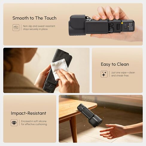 STARTRC PHOTO Osmo Pocket 4 حافظة من السيليكون، غطاء واقي للعدسة، جلد مقاوم للخدش لملحقات DJI Osmo Pocket 4 Creator Combo in Kuwait