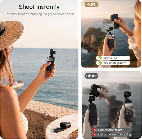 STARTRC PHOTO Osmo Pocket 4 حافظة من السيليكون، غطاء واقي للعدسة، جلد مقاوم للخدش لملحقات DJI Osmo Pocket 4 Creator Combo in Kuwait