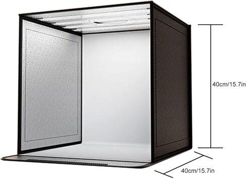 Gugxiom Photo Light Box, 15.7in Foldable Photography Studio Tent 72 Dimmable LEDs CRI95 3000K-6000K USB Powered Booth with White Background for Product Jewelry in Kuwait