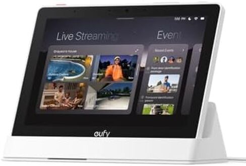 eufy Security eufyCam S4 4-Cam Kit with Smart Display E10, 4K Solar Camera Wireless Outdoor, Triple Lens PTZ Cam, 360° View, Multi-Screen Streaming, AI Recognition, 8X Zoom, No Monthly Fee, in Kuwait