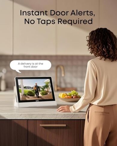 eufy Security eufyCam S4 4-Cam Kit with Smart Display E10, 4K Solar Camera Wireless Outdoor, Triple Lens PTZ Cam, 360° View, Multi-Screen Streaming, AI Recognition, 8X Zoom, No Monthly Fee, in Kuwait