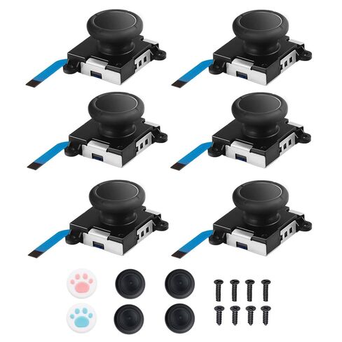 Joycon Joystick Replacement 6 Pack, Replacement Joystick Analog Thumb Stick for Switch Joy-Con Controller & Switch Lite, Left/Right Analog Joystick with Lock Buckles, Thumbstick Grips & Screws in Saudi Arabia