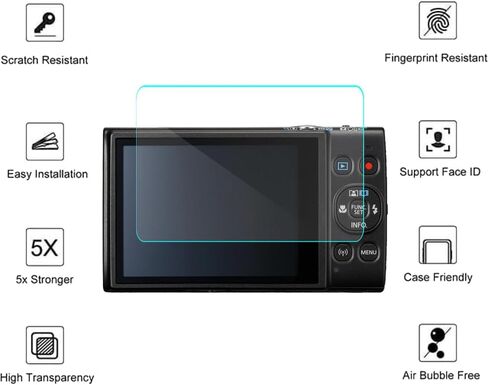 [3 Pack for Canon PowerShot ELPH 360 HS Camera Screen Protector, HD Clear Full Coverage Anti Scratch Soft TPU Screen Protector Protection Film for Canon PowerShot ELPH 360 HS A Digital Camera in Kuwait