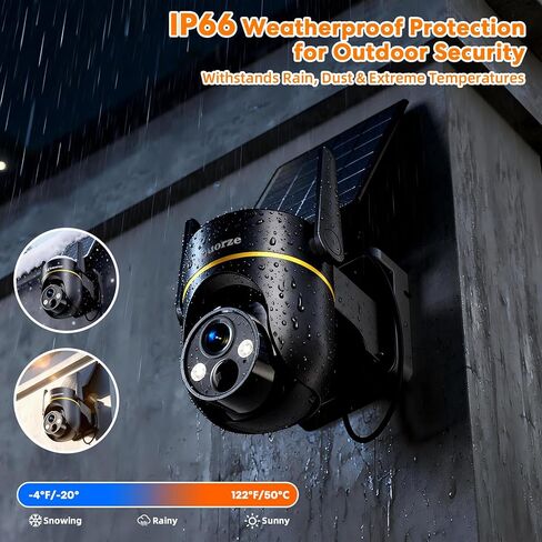5G&2.4GHz 4MP Solar Security Camera Wireless Outdoor, 100% Wire-Free Home Security Camera w/ WiFi 6, Battery Powered Outdoor Camera, 360° PTZ, Color Night Vision, AI Motion Detection, IP65 Waterproof in Saudi Arabia