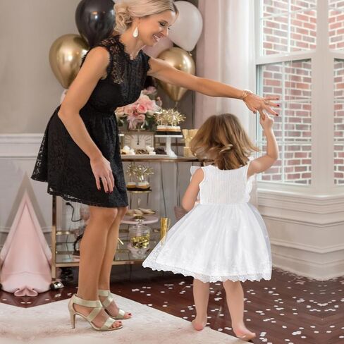 Baby Girl First Birthday Outfit Lace Tulle Dress 1st Birthday Dress with Hair Bows Party Clothes Photo Shoot for 0-18 Months in Saudi Arabia