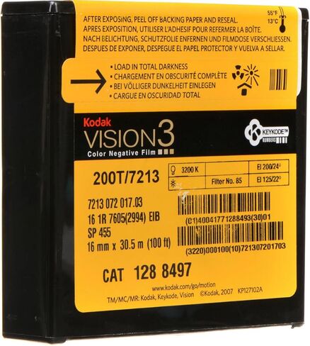 Kodak VISION3 200T/7213 فيلم سلبي ملون مقاس 16 مم، لفة 100 بوصة in Kuwait