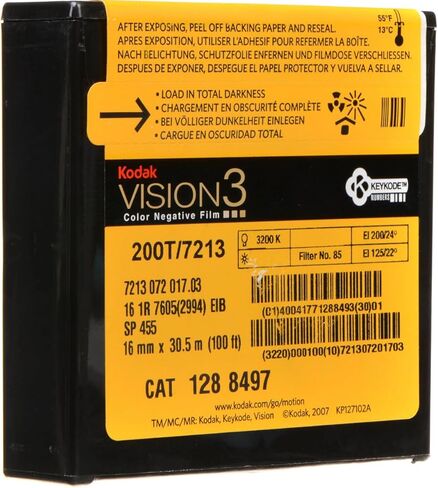 Kodak VISION3 200T/7213 فيلم سلبي ملون مقاس 16 مم، لفة 100 بوصة in Kuwait