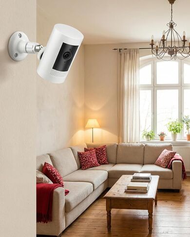 3 Pack Camera Mount Bracket Compatible with Ring Stick Up Cam, Ring Outdoor Cam Plus, Ring Indoor Cam, 360° Adjustable Wall & Ceiling Mount, Weatherproof (White) in Kuwait