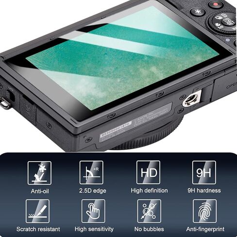 واقي شاشة G7 X Mark III لكاميرا Canon G7X Mark III الرقمية صلابة 9H 0.3 مم mark3 طبقة من الزجاج المقسى مضادة للخدش ومضادة للفقاعات ومضادة للغبار in Kuwait