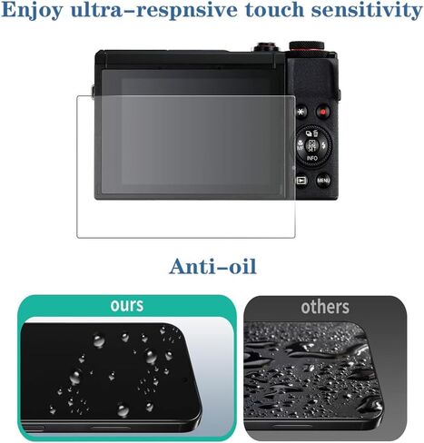 واقي شاشة G7 X Mark III لكاميرا Canon G7X Mark III الرقمية صلابة 9H 0.3 مم mark3 طبقة من الزجاج المقسى مضادة للخدش ومضادة للفقاعات ومضادة للغبار in Kuwait