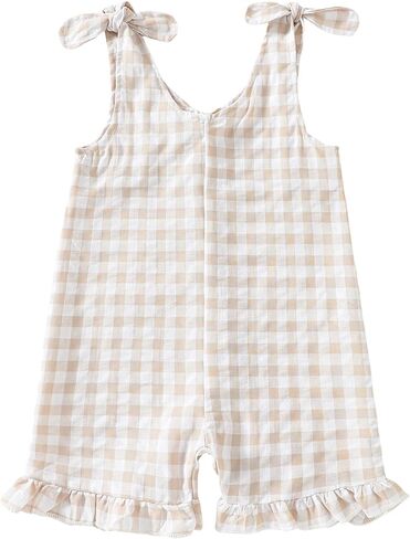 Toddler Baby Girl Summer Romper Sleeveless Jumpsuit with Bow Detail One-Piece Outfit for Girls in Saudi Arabia