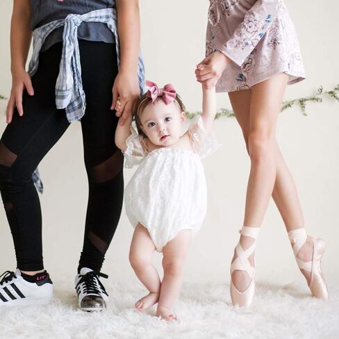Infant Baby Girl White Hollow Ruffles Sleeve Lace Romper Sunsuit Bodysuit in Saudi Arabia