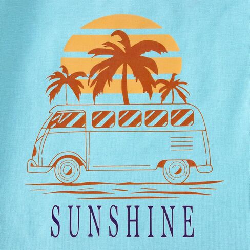 Hawaiian Shirts for Toddler Boys Girls Beach Sunshine Shirt Kids Palm Tree Graphic Tee Vacation Summer Vibes Tops in Saudi Arabia