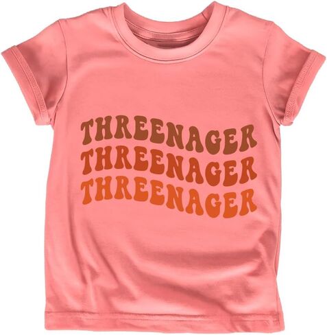 listery 3 Year Old Girl Birthday Shirt 3rd Birthday Boy Clothes Threenager Toddler Tshirts in Kuwait