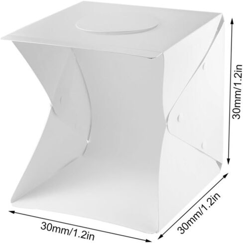 OUNONA خيمة ضوئية محمولة مقاس 30 سم مع إضاءة LED Softbox، طقم صندوق إضاءة صغير للتصوير الفوتوغرافي مع خلفيات سوداء وبيضاء لتصوير المنتجات والمجوهرات in Kuwait