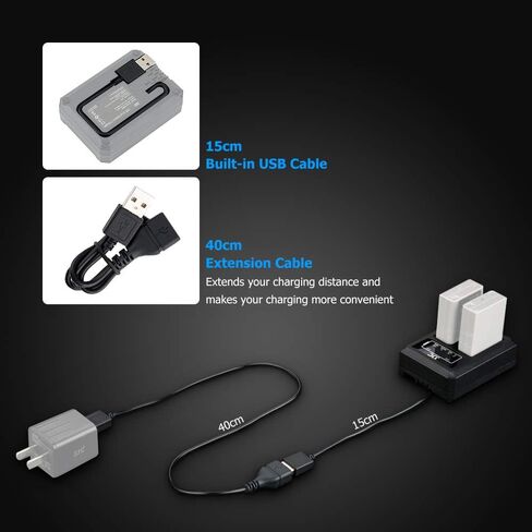JJC NP-W126S NP-W126 علبة البطارية + شاحن USB لبطارية فوجي فيلم NP-W126S NP-W126 in Kuwait