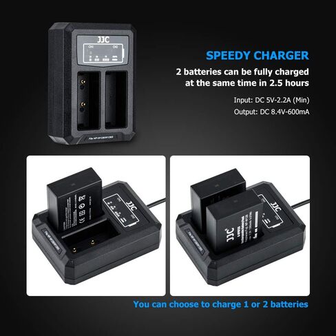 JJC NP-W126S NP-W126 علبة البطارية + شاحن USB لبطارية فوجي فيلم NP-W126S NP-W126 in Kuwait