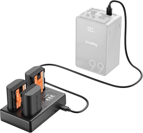 طقم بطارية كاميرا SmallRig LP-E6NH لكاميرا Canon، شاحن LCD ثلاثي الفتحات مع 3 بطاريات 1940 مللي أمبير في الساعة، فك تشفير كامل لكاميرا Canon EOS R6 Mark II، R5، R6، R7، R5C، 5D Mark II/III/IV، R، 6D، 6D Mark II، 70D، 80D in Kuwait