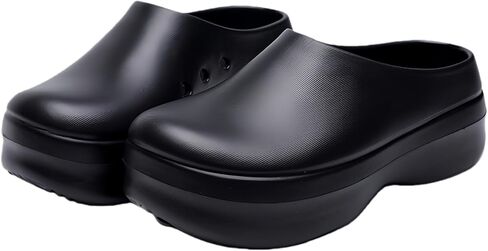 Unisex Platform Clogs Slippers Closed Toe Slip on Work Shoes Waterproof EVA Thick Sole NonSlip Garden Kitchen Nursing Shower House Indoor Outdoor Easy Clean Cushioned Comfort Lightweight Supportive in in Kuwait