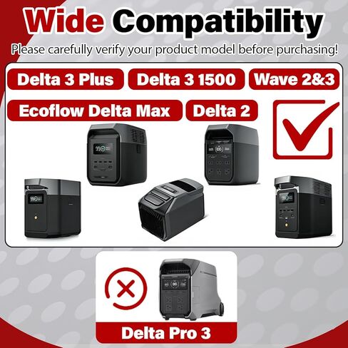 كابل بطارية إضافي XT150 مطور متوافق مع EcoFlow Delta 2، 2 Max، Max، 3، 3 Plus، 3 1500، Wave 2، Wave 3 - سلك طاقة مجدول 23 بوصة. غير متوافق مع Pro 3 (تصميم الكوع 90 درجة) in Kuwait