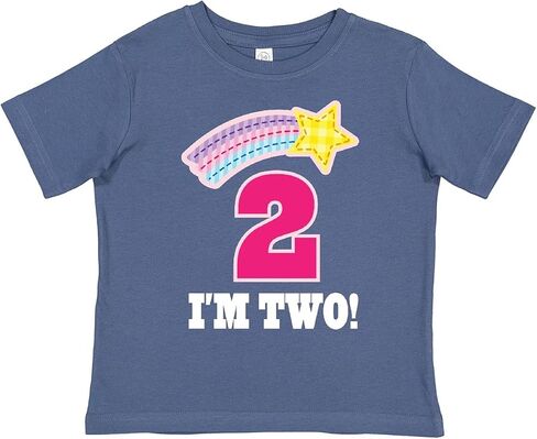 inktastic 2nd Birthday 2 Year Old Girls Rainbow Star Toddler T-Shirt in Kuwait